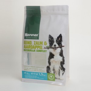 1,5 kg Bag pentru ambalaje pentru animale de companie Side Gusset Hâine pentru câini Pungi cu fermoar Plastic Laminat Congelat Pui de ambalare Carne de pungă
