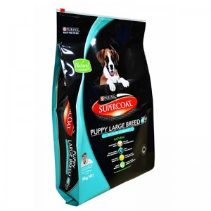 10kg 25kg sac de mâncare pentru animale de companie cu fund plat / pungă de plastic pentru sac de ambalare pentru mâncare pentru câini